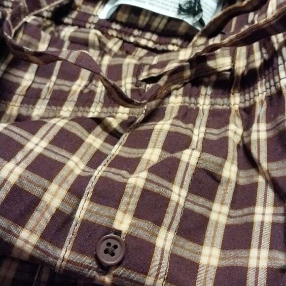 NWT Men's  Plum Plaid Poplin Pajama Pants - Goodfellow & Co  Size L - Picture 6 of 9